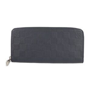 LOUIS VUITTON Navy Damier Leather Wallet